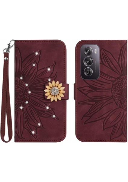 Oppo RENO12 Pro 5g Flip Cüzdan Kredi Kartı Için Kılıf Pu Deri Kapak Çevirin (Yurt Dışından)