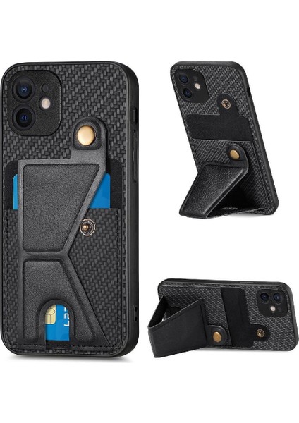 IPhone 11 Için Kılıf Standı Fonksiyonu Braketi Manyetik Tasarım Kart Sahibi (Yurt Dışından)