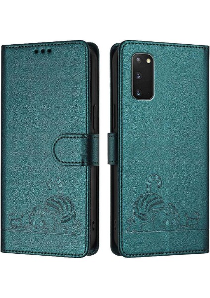 Samsung Galaxy S20 Kart Yuvası Tutucu Için Kickstand Kedi Rfıd Cüzdan (Yurt Dışından)