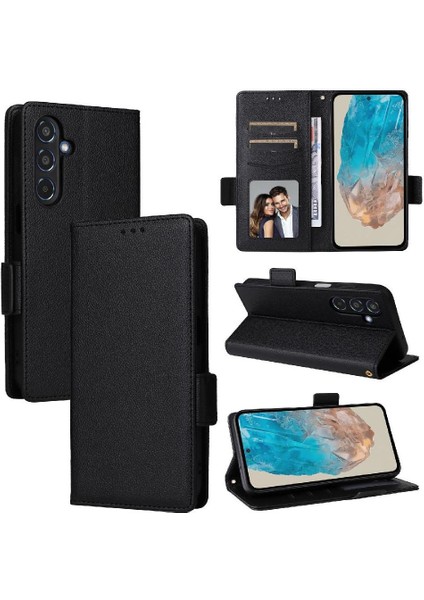 Samsung Galaxy M35 5g Pu Deri Manyetik Yan Toka Kart Için Flip Case (Yurt Dışından)