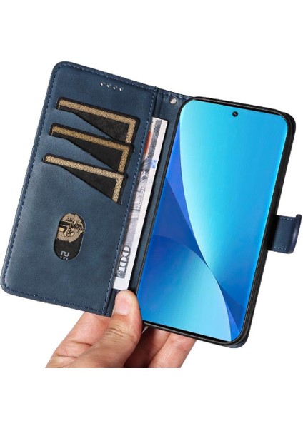 Xiaomi 12 Için Filp Durumda Ayrılabilir Siyah Bilezik Cüzdan Telefon Kılıfı Pu (Yurt Dışından)