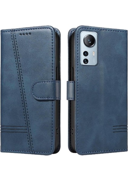 Xiaomi 12 Için Filp Durumda Ayrılabilir Siyah Bilezik Cüzdan Telefon Kılıfı Pu (Yurt Dışından)
