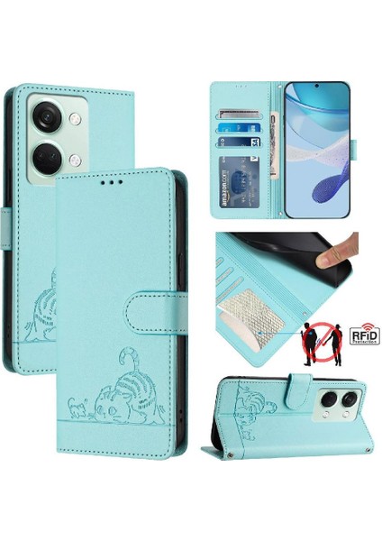 Oneplus Nord 3 Için Kılıf Cüzdan Kapak Çevirin Kart Yuvası Tutucu Kickstand Kedi (Yurt Dışından) indirimleri