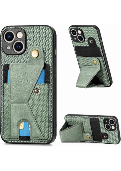 IPhone 15 Için Kılıf Braketi Manyetik Tasarım Standı Fonksiyonu Kart Sahibi (Yurt Dışından)