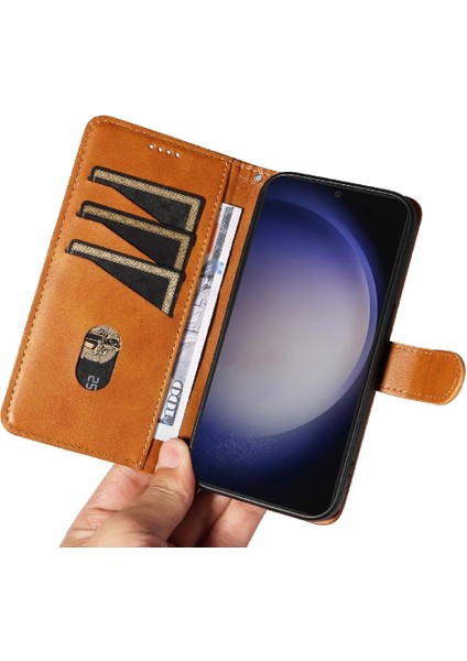 Samsung Galaxy S24 Ayrılabilir Siyah Bilezik Için Filp Durumda Preslenmiş Pu ile (Yurt Dışından) modelleri