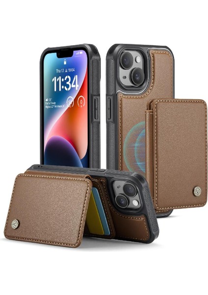 IPhone 14 Için Kılıf Artı 2 In 1 Işlevsellik Rfıd Engelleme Standı Cüzdan (Yurt Dışından)