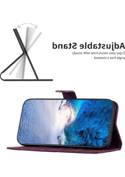 IPhone 15 Için Flip Case Artı Kart Yuvaları Tutucu Iş Çok Renkli Durumda (Yurt Dışından)