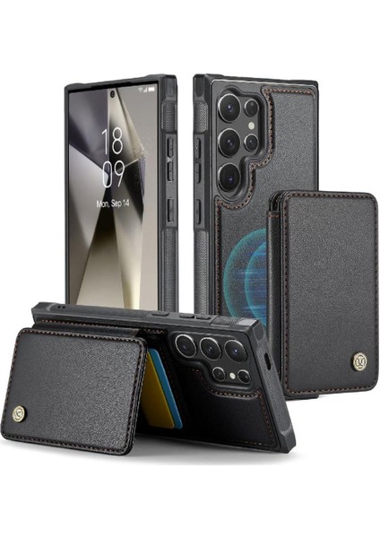 Samsung Galaxy S24 Ultra Rfıd Engelleme Ayrılabilir Cüzdan Standı (Yurt Dışından)