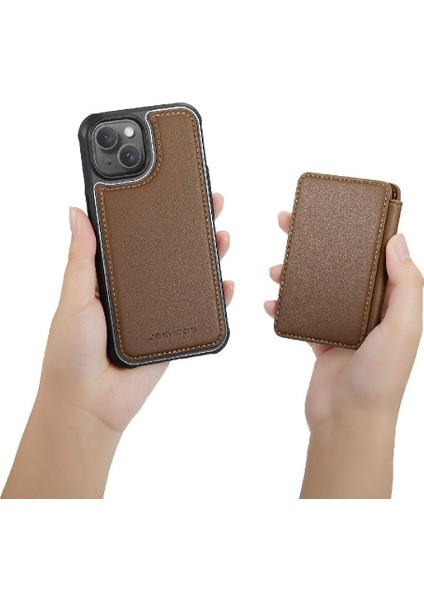 IPhone 15 Artı Ayrılabilir Cüzdan Rfıd Engelleme Manyetik Standı (Yurt Dışından)