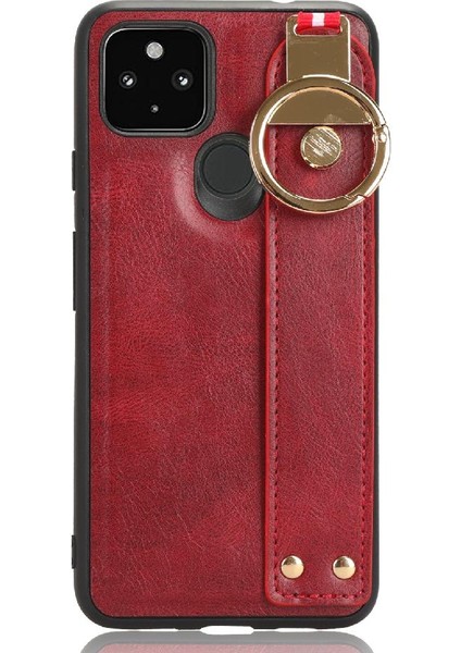 Google Pixel 5 Bilek Kayışı Uyumluluk Rahatlığı Premium Pu Için Kılıf (Yurt Dışından)