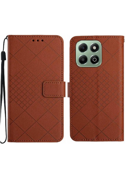 El Kayışı Kart Yuvası Standı ile Onur X6B Cüzdan Pu Deri Için Flip Case (Yurt Dışından)