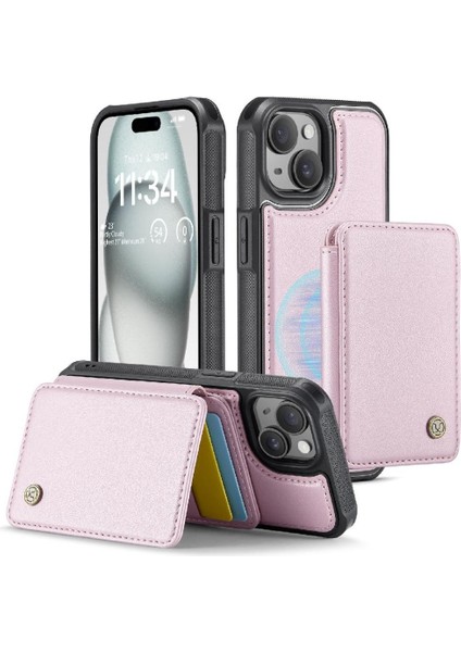 IPhone 15 Için Kılıf Manyetik Rfıd Engelleme Standı Fonksiyonu Ayrılabilir 2 (Yurt Dışından)