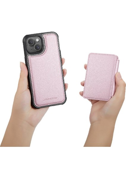 IPhone 15 Için Kılıf Manyetik Rfıd Engelleme Standı Fonksiyonu Ayrılabilir 2 (Yurt Dışından) fırsatları