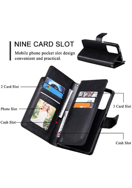Xiaomi 11T/11T Pro Cüzdan Pu Deri Manyetik Kickstand 9 Kart (Yurt Dışından) indirimleri