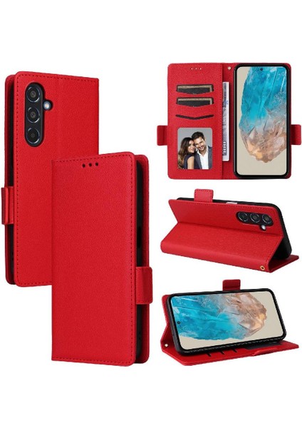 Samsung Galaxy M35 5g Pu Deri Manyetik Yan Toka Kart Için Flip Case (Yurt Dışından)