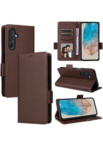 Samsung Galaxy M35 5g Pu Deri Manyetik Yan Toka Kart Için Flip Case (Yurt Dışından)