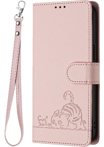 Samsung Galaxy S24 Kart Yuvası Tutucu Için Kickstand Kedi Rfıd Cüzdan (Yurt Dışından)