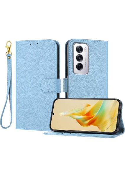 Oppo Phone 12 5g Için Telefon Kılıfı Kart Yuvaları Tutucu Pu Deri Litchi Desen (Yurt Dışından)