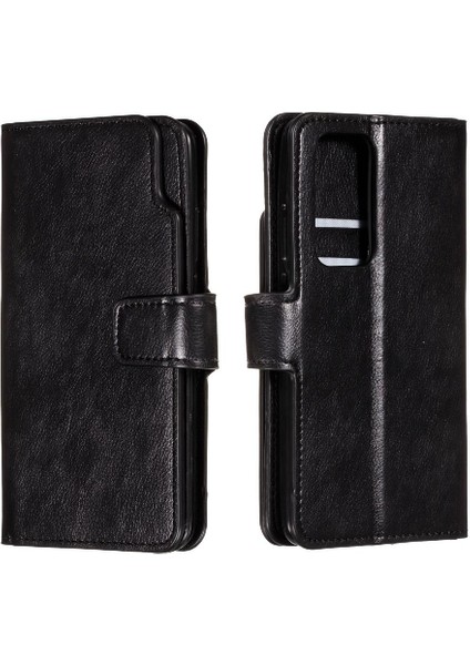 Huawei P40 Pro Kickstand Cüzdan Pu Deri Manyetik 9 Kart Yuvaları (Yurt Dışından)