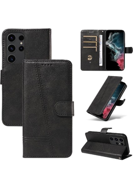 Samsung Galaxy S23 Ultra Için Kredi Kartı Yuvası ile Ayrılabilir Pu Durumda (Yurt Dışından) modelleri
