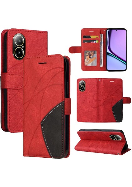 Realme C67 4g Kickstand Koruyucu Pu Deri Flip Folio Için Flip Case (Yurt Dışından) modelleri