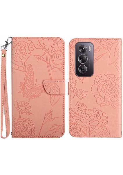 Oppo RENO12 Pro 5g Için Kılıf Bilek Kayışı Pu ile Darbeye Deri Kılıf (Yurt Dışından)