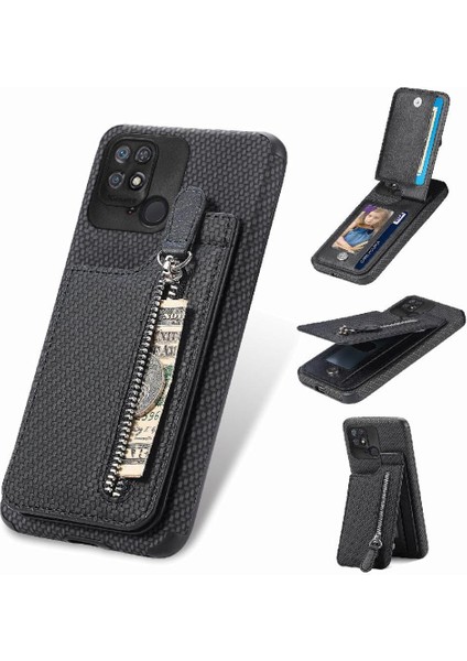 Xiaomi Redmi 10C Cüzdan Manyetik Araç Montaj Crad Yuvası Fermuar Standı (Yurt Dışından) modelleri