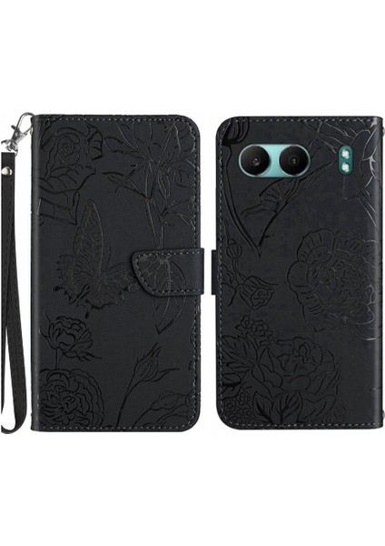 Oneplus Nord 4 5g Çiçekler ve Kelebekler Için Kılıf Pu Deri Kapak Çevirin (Yurt Dışından)