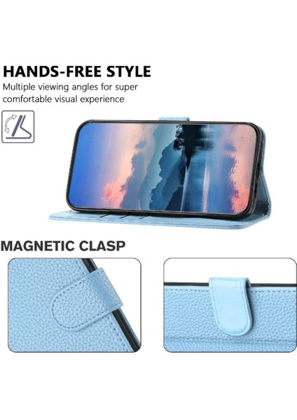 Oppo Phone 10 5g Için Telefon Kılıfı Litchi Desen Flip Folio Kart Yuvaları Tutucu (Yurt Dışından) fırsatları