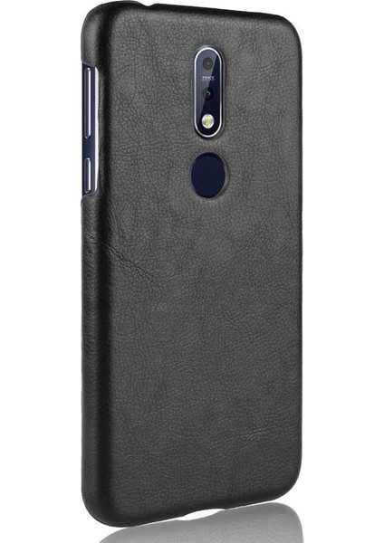 Nokia 7.1 Için Retro Kılıf Koruyucu Kapak Retro Lychee Desen Anti (Yurt Dışından)