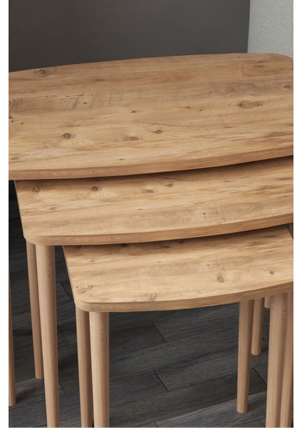 Astor Çam Zigon Sehpa 3'lü Set fiyatları