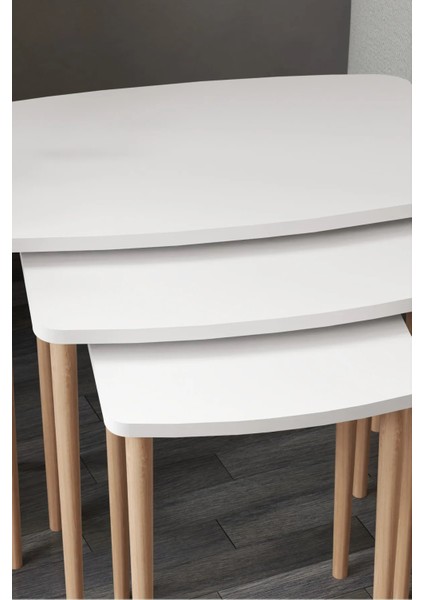 Astor Çam Zigon Sehpa 3'lü Set