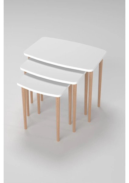 Astor Çam Zigon Sehpa 3'lü Set