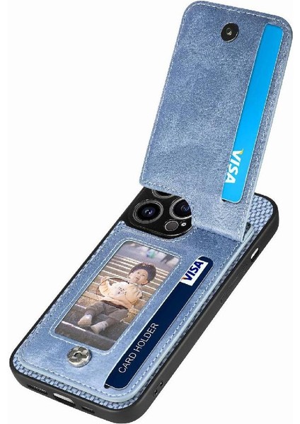 IPhone 14 Için Kılıf Pro Standı Manyetik Araç Montaj Fermuar Crad Yuvası Cüzdan (Yurt Dışından) modelleri