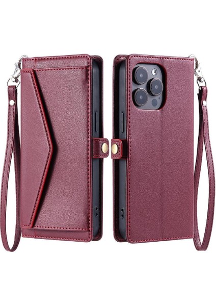 IPhone 14 Pro Için Cüzdan Crossbody Durumda Rfıd Engelleme Cüzdan Durumda (Yurt Dışından) indirimleri