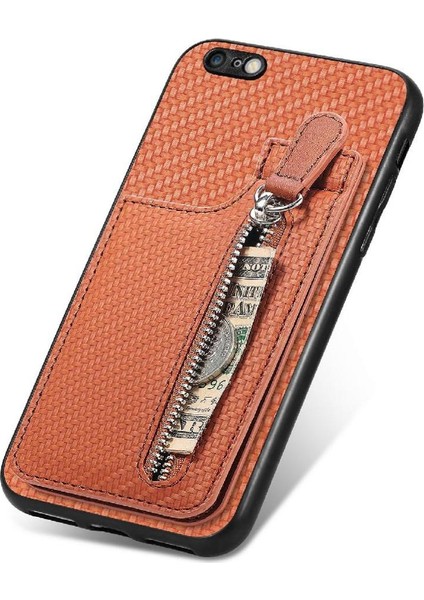 IPhone 6 Için Kılıf Crad Yuvası Fermuar Cüzdan Manyetik Araç Montaj Standı (Yurt Dışından) modelleri