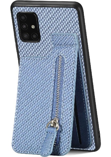 Samsung Galaxy A51 5g Için Kılıf Cüzdan Manyetik Araç Montaj Fermuar Standı Crad (Yurt Dışından)