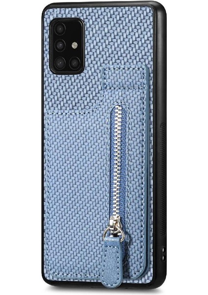 Samsung Galaxy A51 5g Için Kılıf Cüzdan Manyetik Araç Montaj Fermuar Standı Crad (Yurt Dışından)