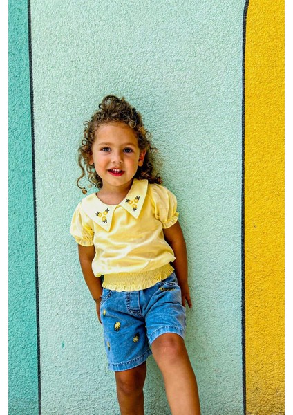 Çiçek Desenli Yazlık Şortlu Alt Üst Takım "sakız" Modeli fırsatları