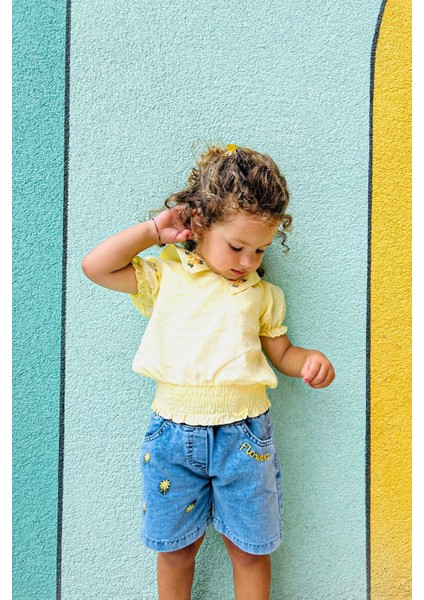 Çiçek Desenli Yazlık Şortlu Alt Üst Takım "sakız" Modeli indirimleri