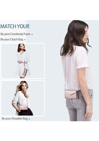 Cüzdan Crossbody Kılıf IPhone 13 Kart Tutucu Fermuar Faturaları Yuvası Cüzdan (Yurt Dışından)