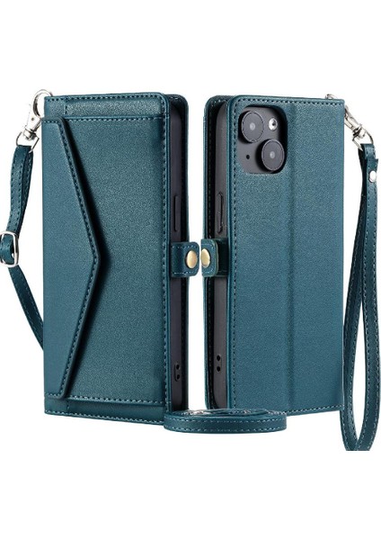 Cüzdan Crossbody Kılıf IPhone 15 Artı Cüzdan Kılıf Kadınlar Için Kart Tutucu (Yurt Dışından)