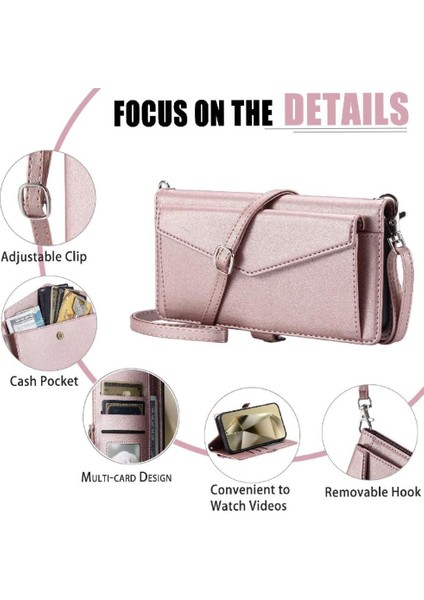 Cüzdan Crossbody Kılıf IPhone 13 Için Mini Kart Tutucu Cüzdan Kılıf Kadınlar Için (Yurt Dışından) indirimleri