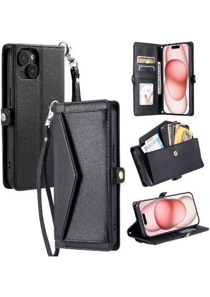 Kadınlar Için Cüzdan Crossbody Durumda IPhone 14 Cüzdan Durumda Fermuar Faturaları (Yurt Dışından) fırsatları