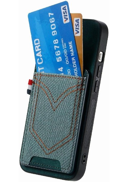 IPhone 15 Için Kılıf Pro Crad Yuvası Manyetik Araç Montaj Kot Cep Tasarımı (Yurt Dışından) fiyatları