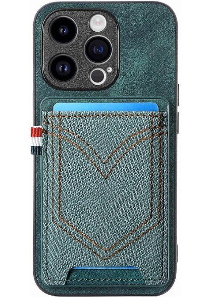 IPhone 15 Için Kılıf Pro Crad Yuvası Manyetik Araç Montaj Kot Cep Tasarımı (Yurt Dışından) fırsatları