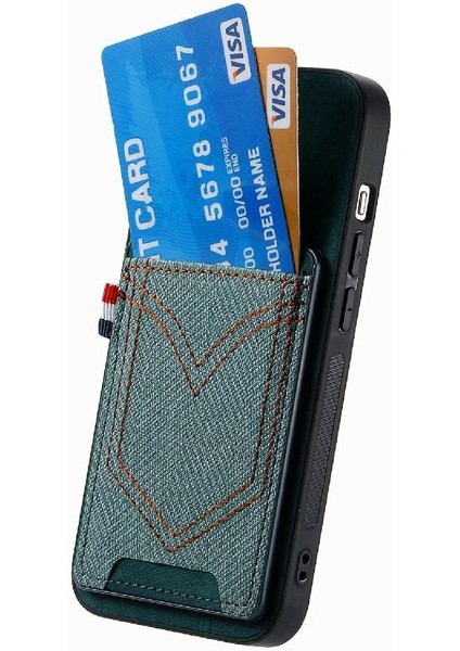 IPhone 15 Için Kılıf Artı Crad Yuvası Kot Cep Tasarım Manyetik Araç Montaj (Yurt Dışından) fiyatları