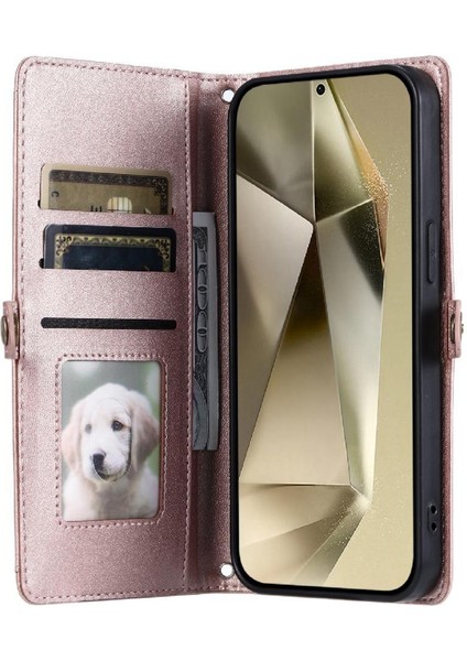 Cüzdan Crossbody Durumda IPhone 16 Için Artı Kart Tutucu Fermuar Faturaları Yuvası Için (Yurt Dışından)
