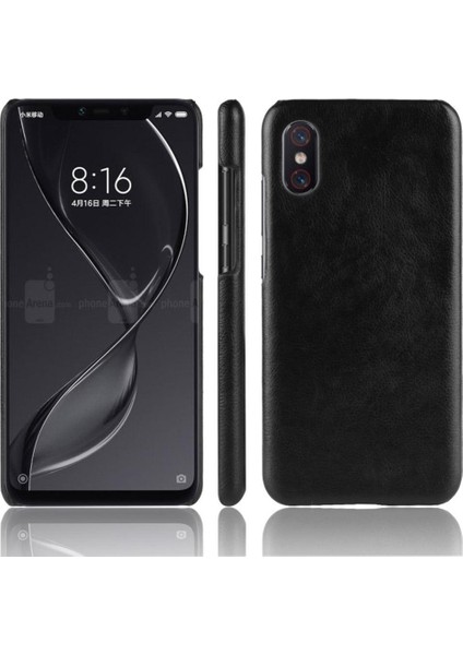 Retro Kılıf Için Xiaomi Mi 8 Pro Lychee Desen Koruyucu Kapak Retro Anti (Yurt Dışından)