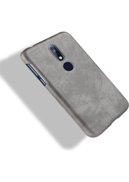 Nokia 7.1 Için Retro Kılıf Koruyucu Kapak Retro Lychee Desen Anti (Yurt Dışından)